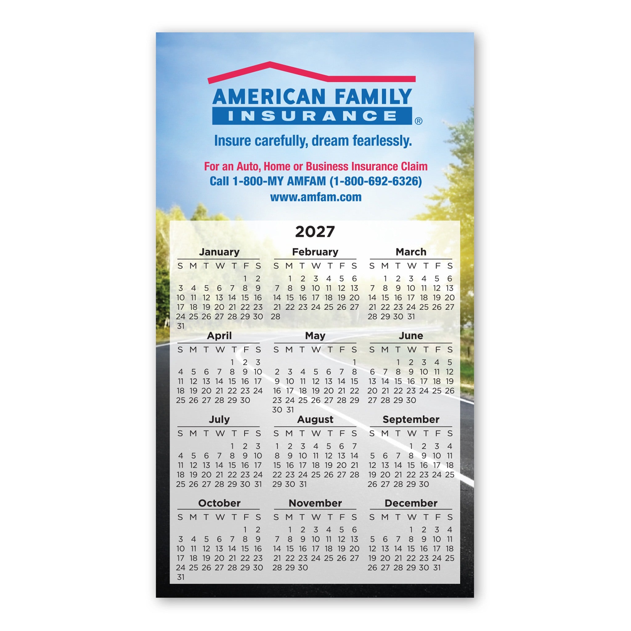 Calendar Large Magnet 3.90 x 6.94 Inch  Imprinted with Logo (Q224432)