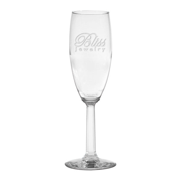 6 Oz. Napa Valley Flute - Deep Etched  Imprinted with Logo (Q226022)