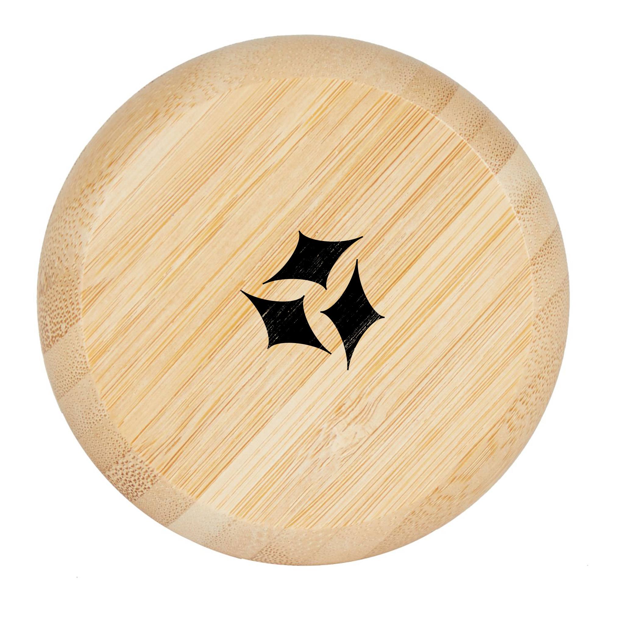 FSC® Bamboo Compact Mirror/Brush  Imprinted with Logo (Q226922)