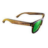 Polarized Or Mirror Tortoise Miami Sunglasses With Wood Arms (Q227822)