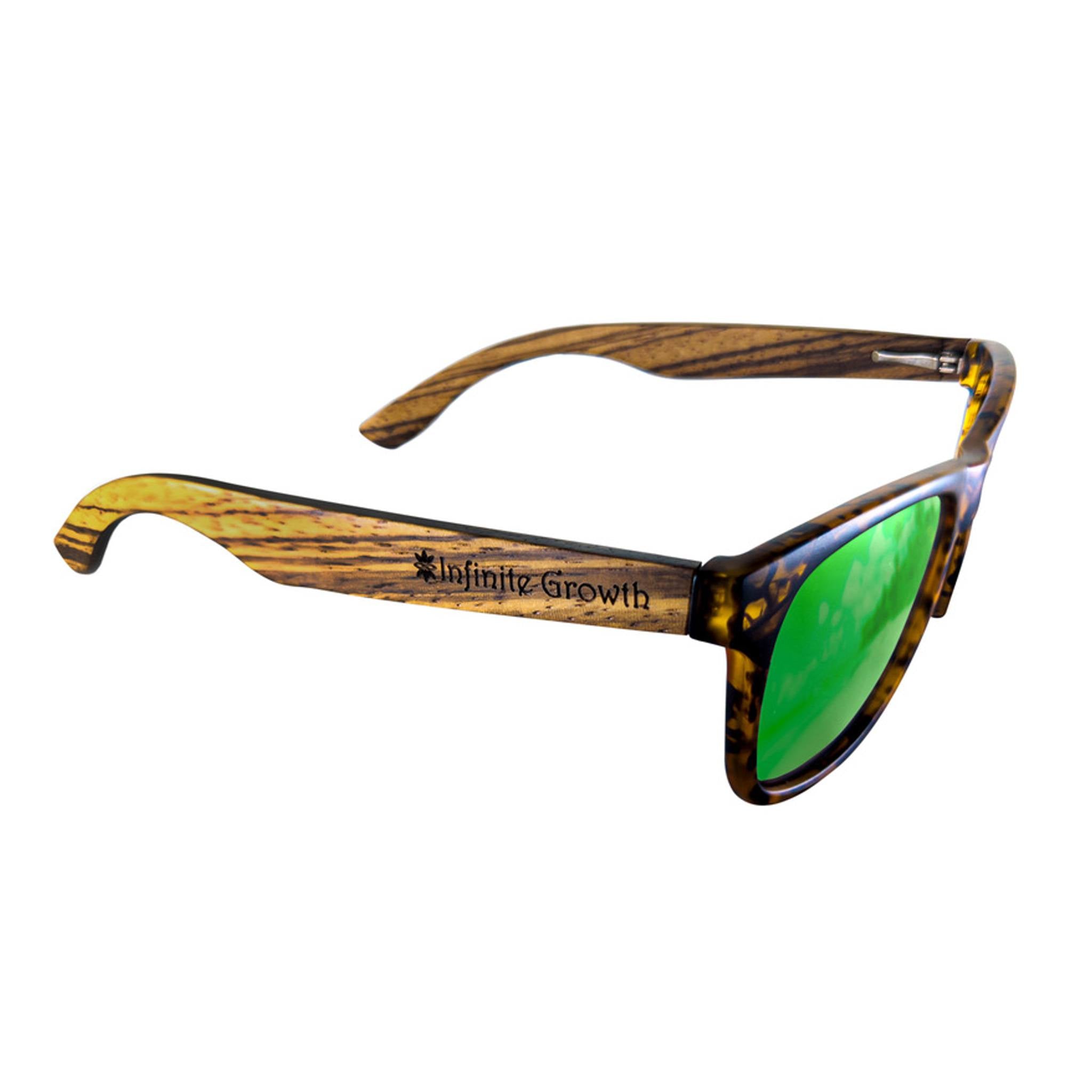 Polarized Or Mirror Tortoise Miami Sunglasses With Wood Arms (Q227822)