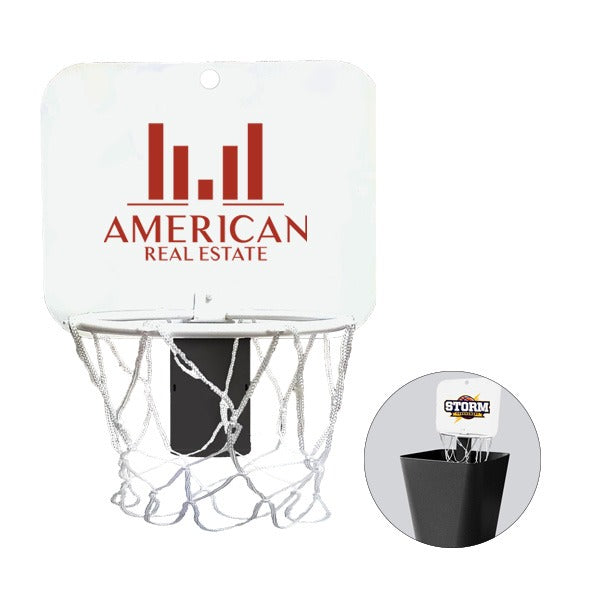Wastebasket Basketball Hoop  Imprinted with Logo (Q228822)