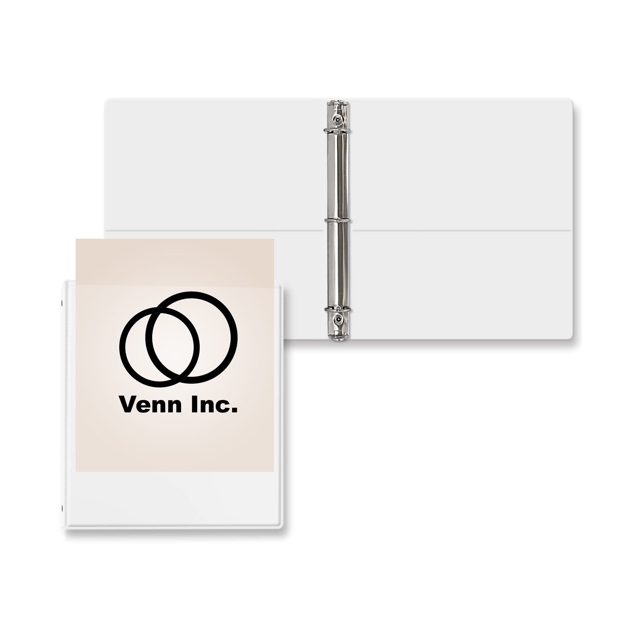1 Inch Overlay Round Ring Binder  Imprinted with Logo (Q230122)