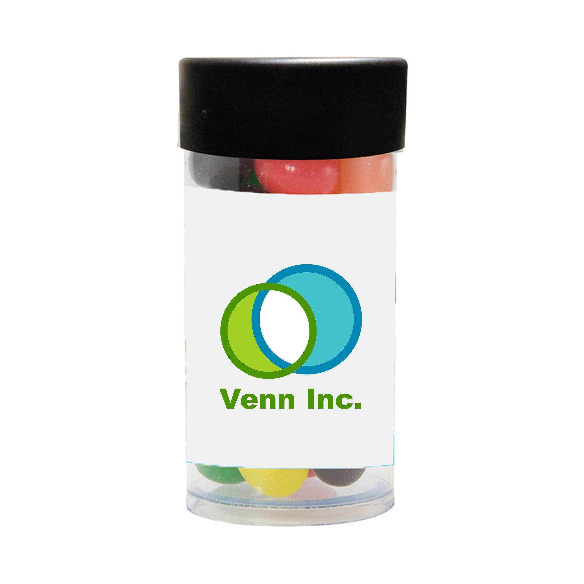 Gourmet Plastic Tube (Small) - Jelly Beans  Imprinted with Logo (Q232222)