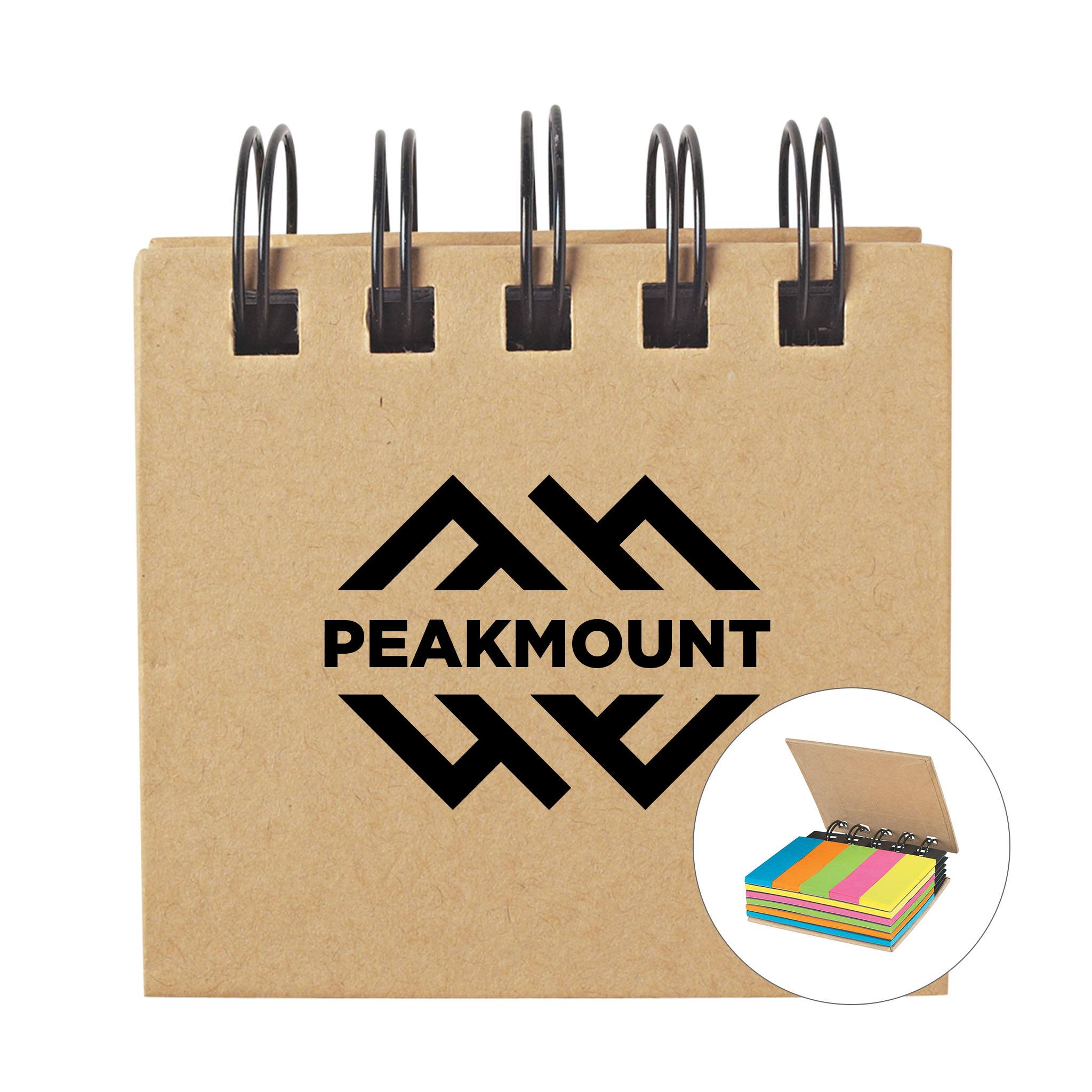 Spiral Book With Sticky Notes And Flags  Imprinted with Logo (Q232611)
