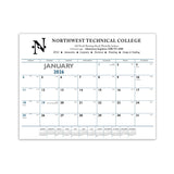Blue & Black Desk Pad Calendar  Imprinted with Logo (Q235722)