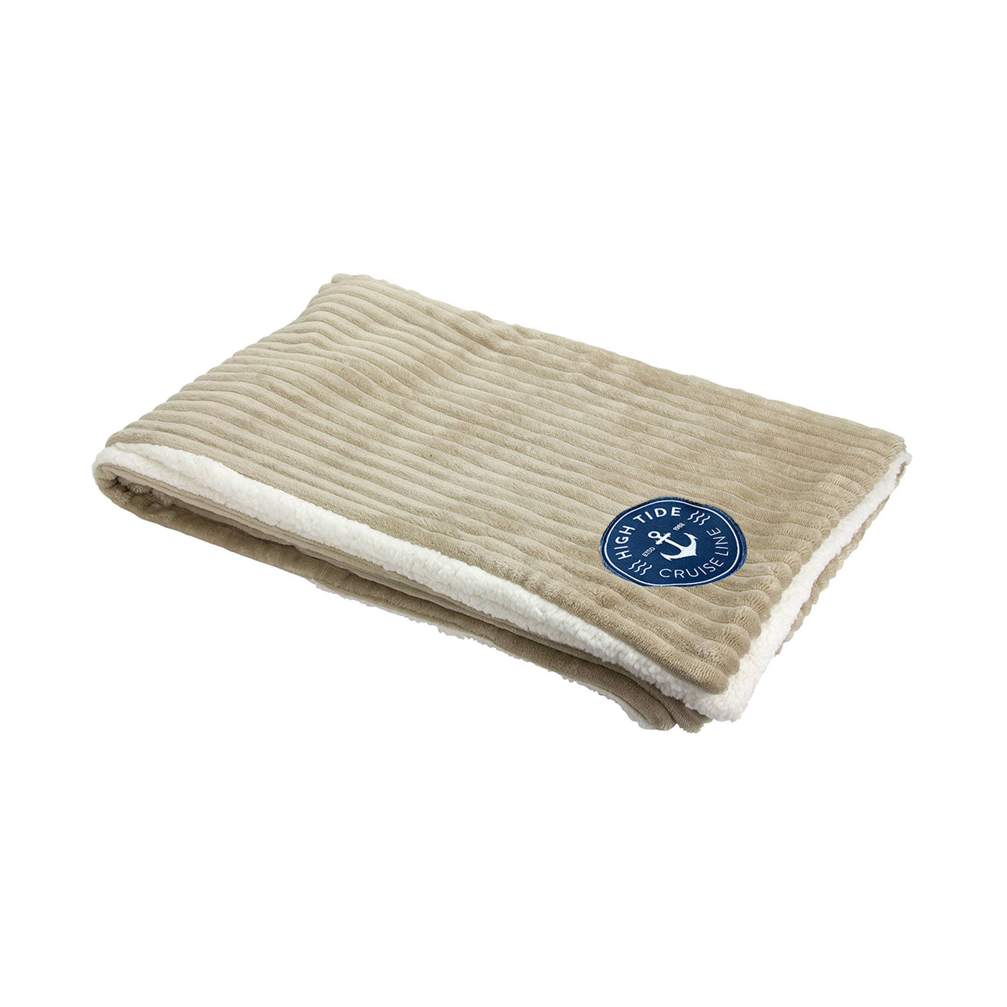 Fireside Sherpa & Flannel Blanket  Imprinted with Logo (Q236722)