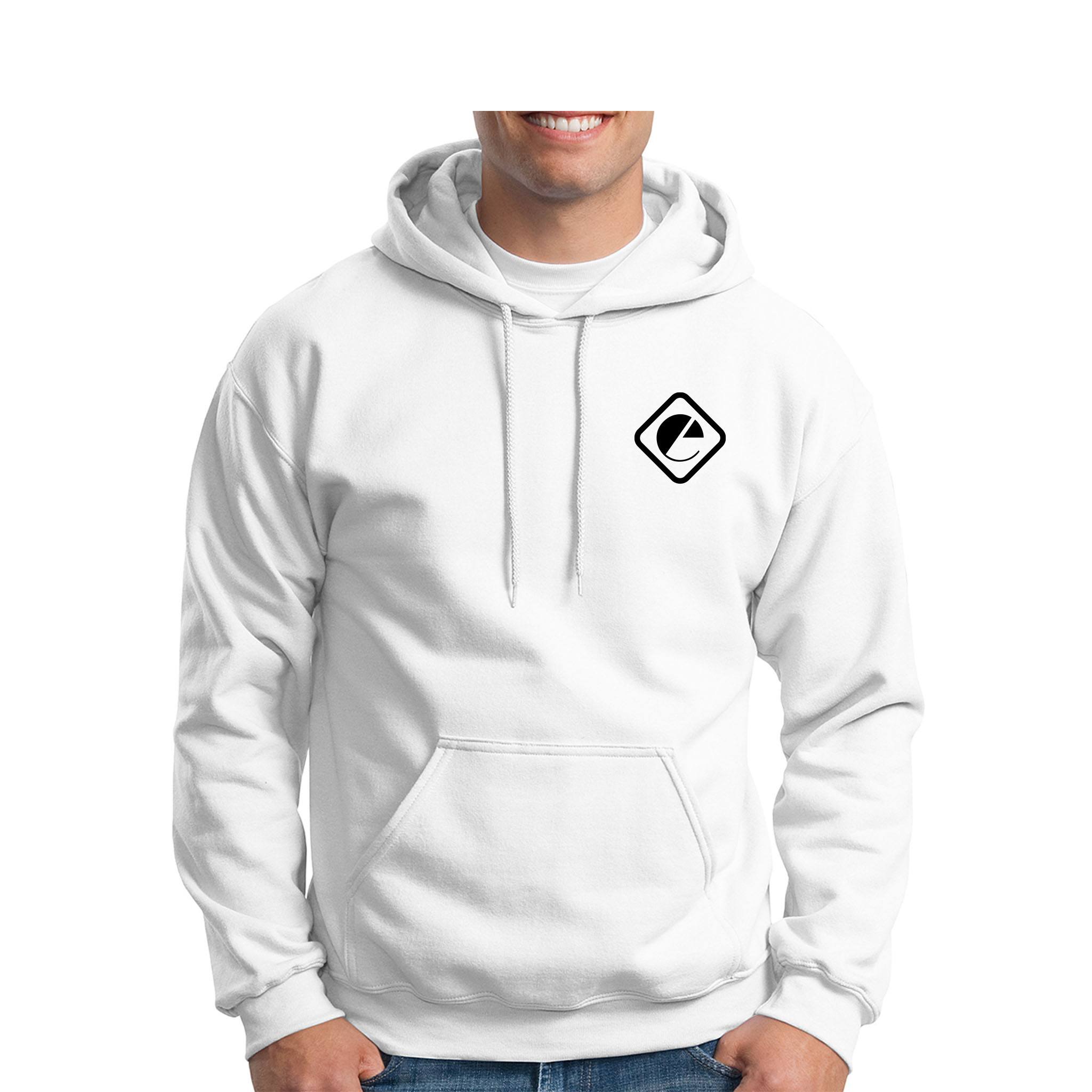 Gildan® Adult Heavy Blend™ Hooded Sweatshirt - White  Imprinted with Logo (Q242711)