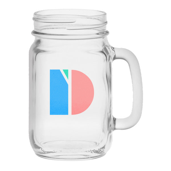 16 Oz. Handled Jar (4CP)  Imprinted with Logo (Q246022)