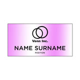 Tucson Plastic Name Badge: 3 x 1.5 In.  Imprinted with Logo (Q250022)