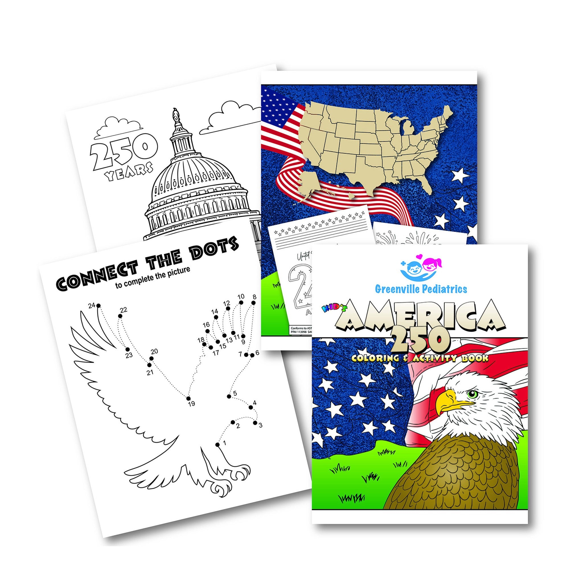 America 250 Coloring & Activity Book  Imprinted with Logo (Q250532)
