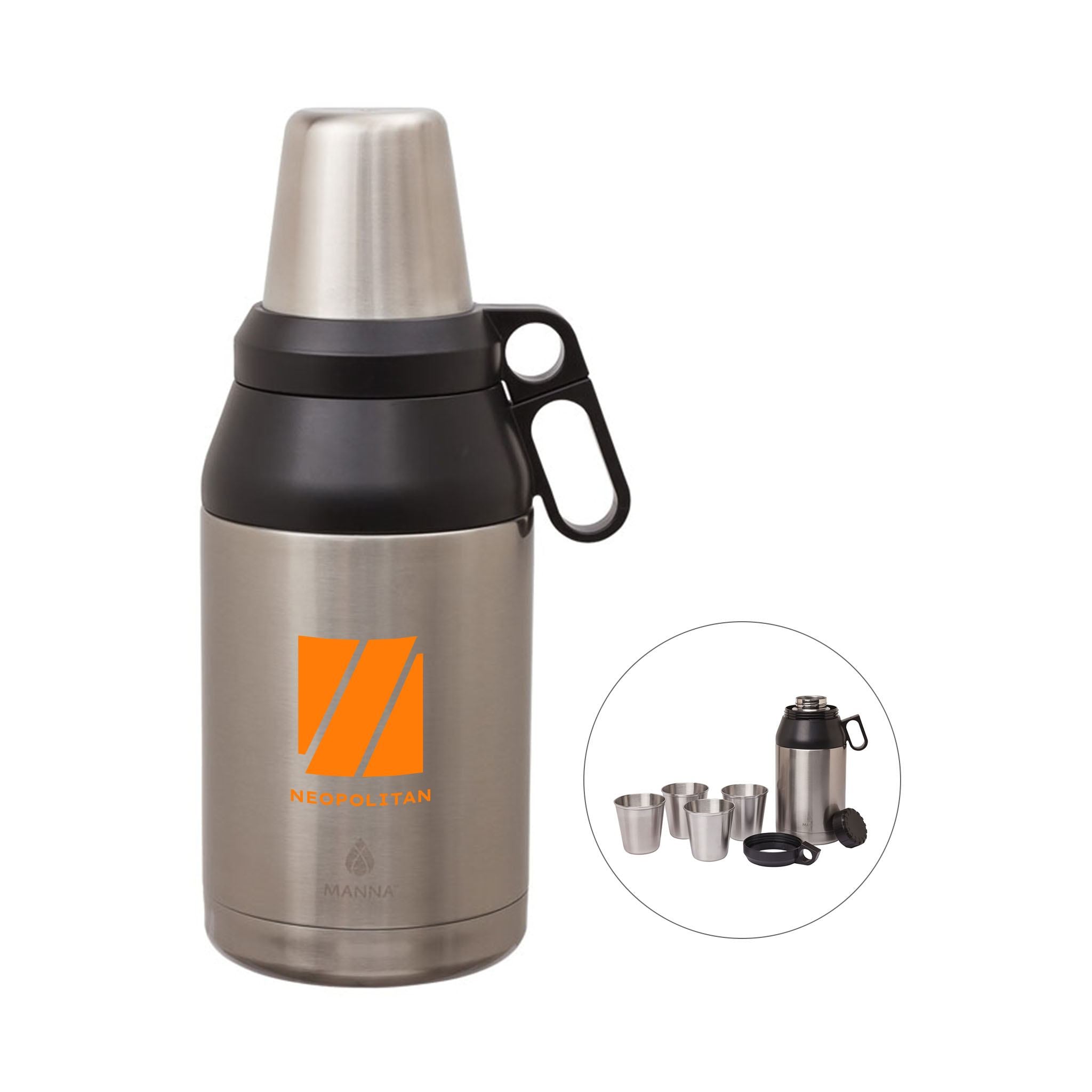 Manna™ 64 Oz. Stack Growler  Imprinted with Logo (Q250622)