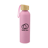Ryze Aluminum Bottle 22 oz w/ FSC® 100% Bamboo Lid  Imprinted with Logo (Q254432)