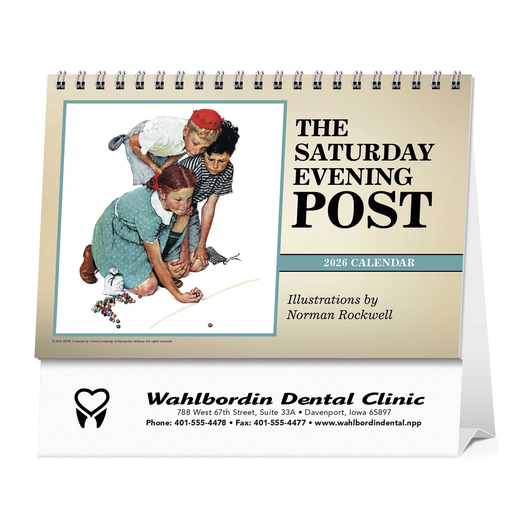The Saturday Evening Post Large Desk Calendars  Imprinted with Logo (Q254711)