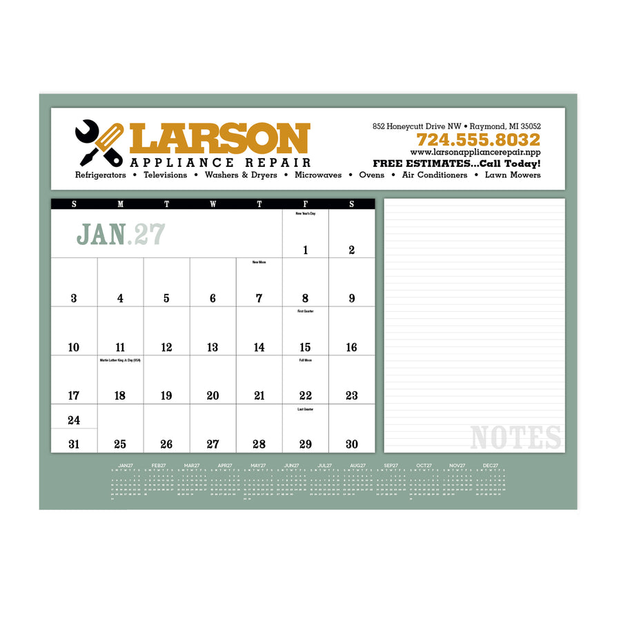 Notes Desk Pad Calendar (Q255722)