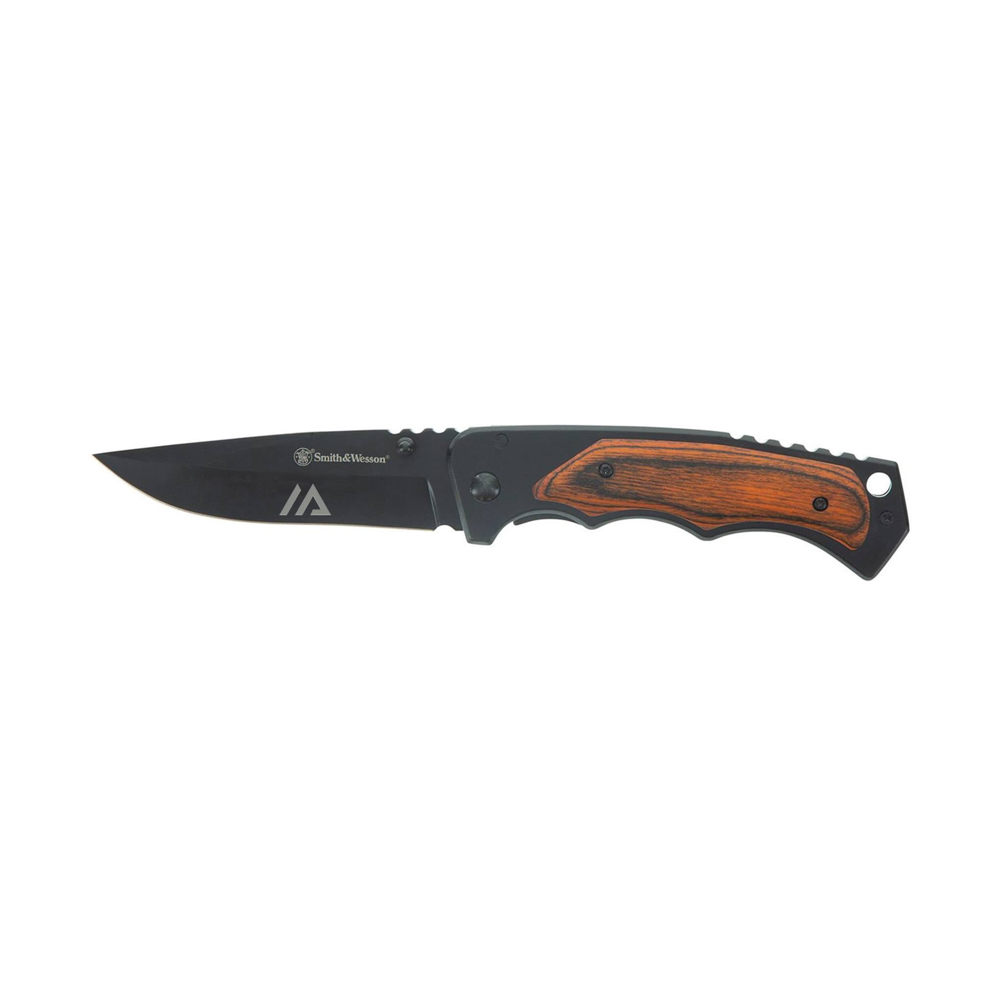 Smith & Wesson® Wood Handle Folder  Imprinted with Logo (Q257332)