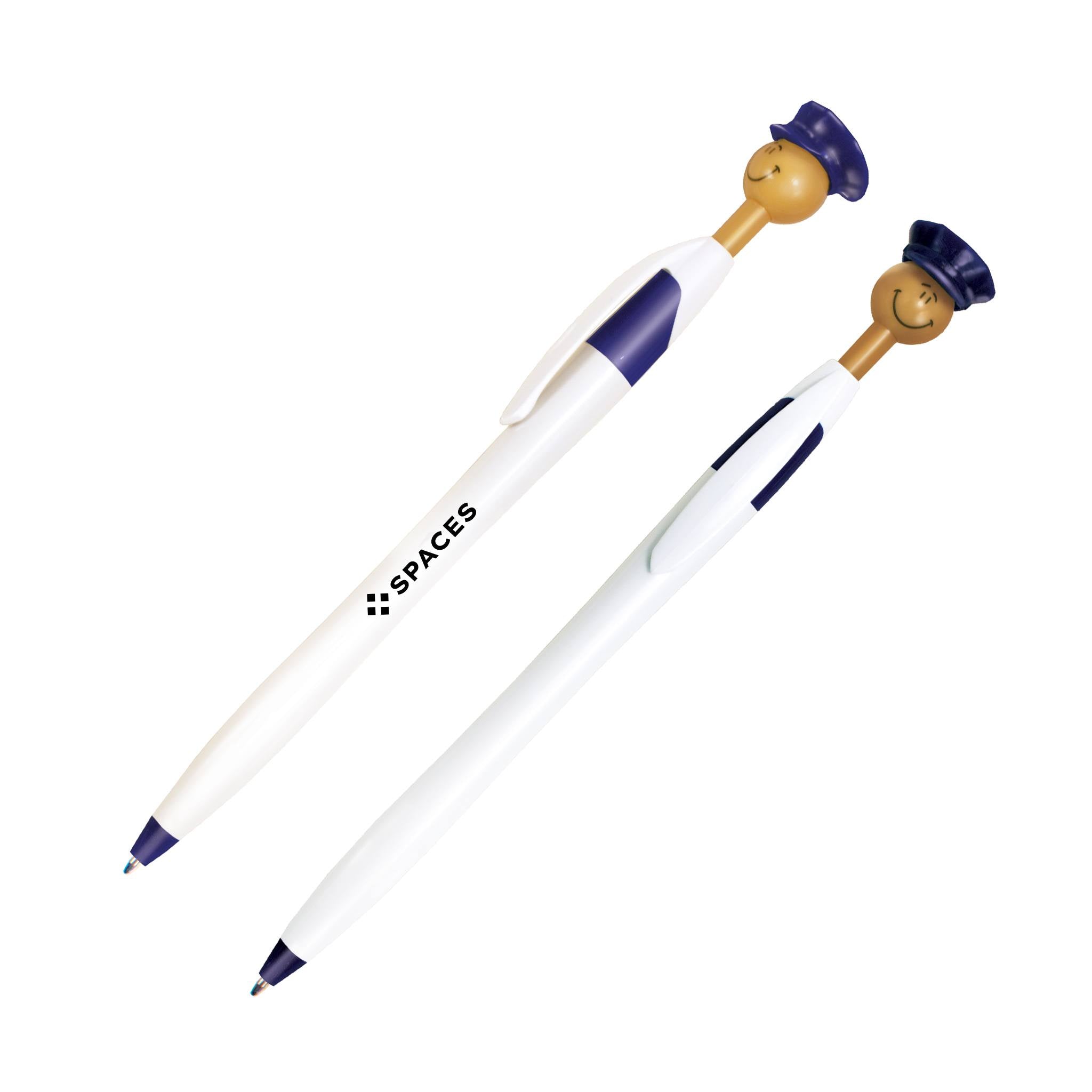 Officer Smilez Pens - Medium Tone  Imprinted with Logo (Q257811)