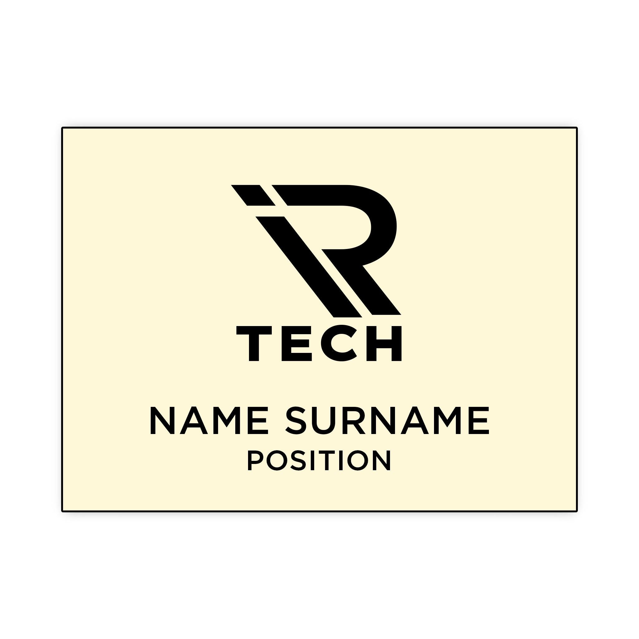 Tucson Plastic Name Badge: 6 - 9 Sq Inch (Q260022)
