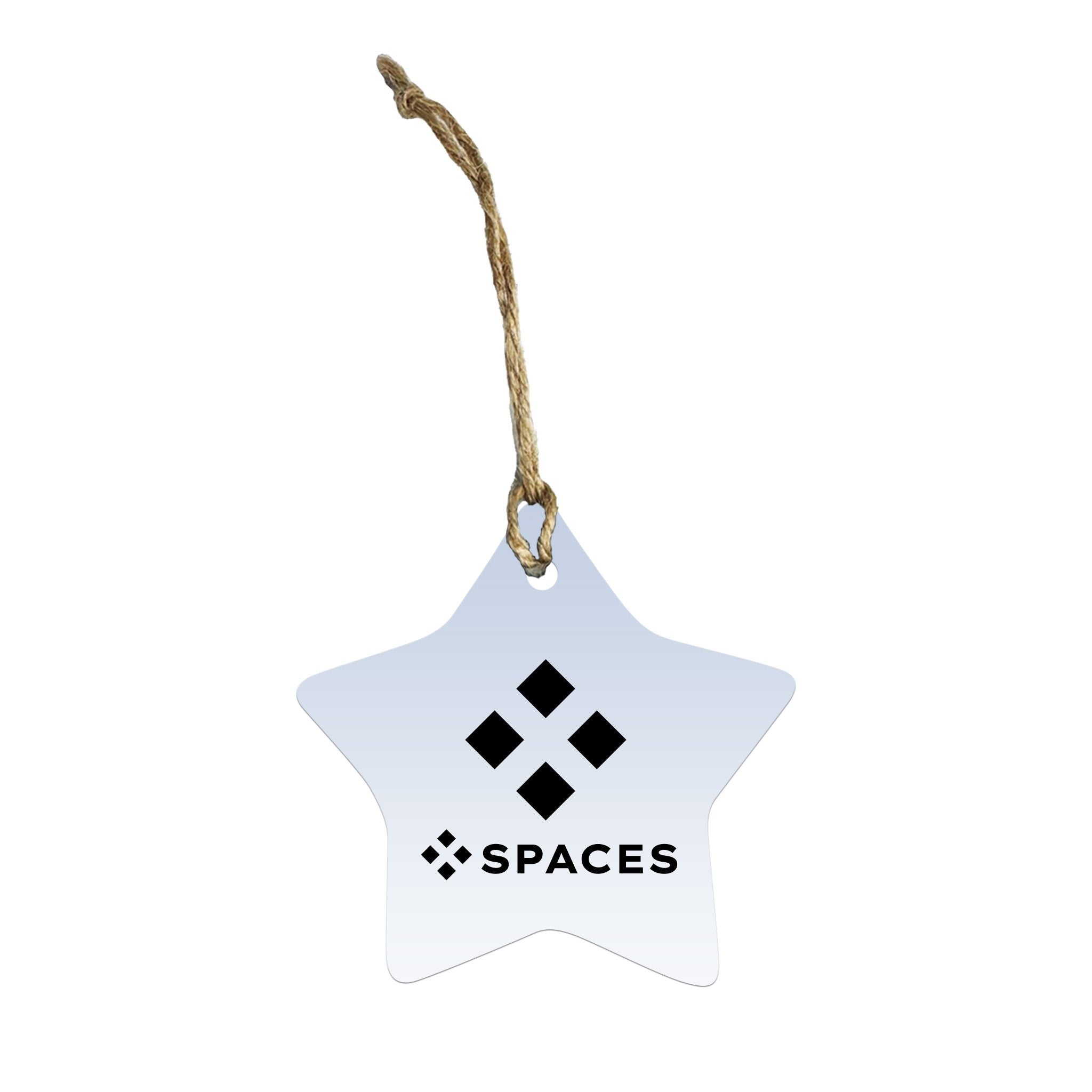 Star Shaped Sublimated Ceramic Ornament - 2 Sided  Imprinted with Logo (Q260222)