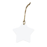 Star Shaped Sublimated Ceramic Ornament - 2 Sided (Q260222)