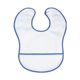 Terry Cotton Baby Bib With PVC Front Pocket and Lining (Q261432)