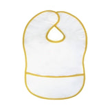 Terry Cotton Baby Bib With PVC Front Pocket and Lining (Q261432)