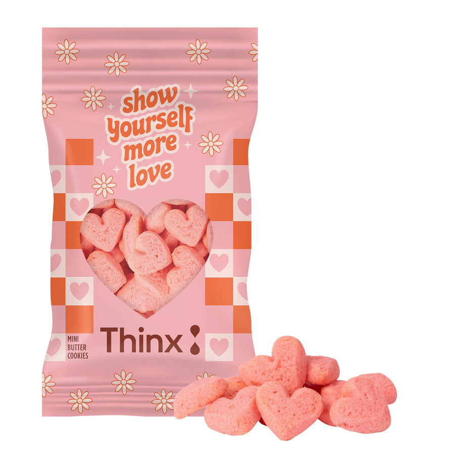 2 Oz. Mini Strawberry Heart Cookies Digibag (Q261532)
