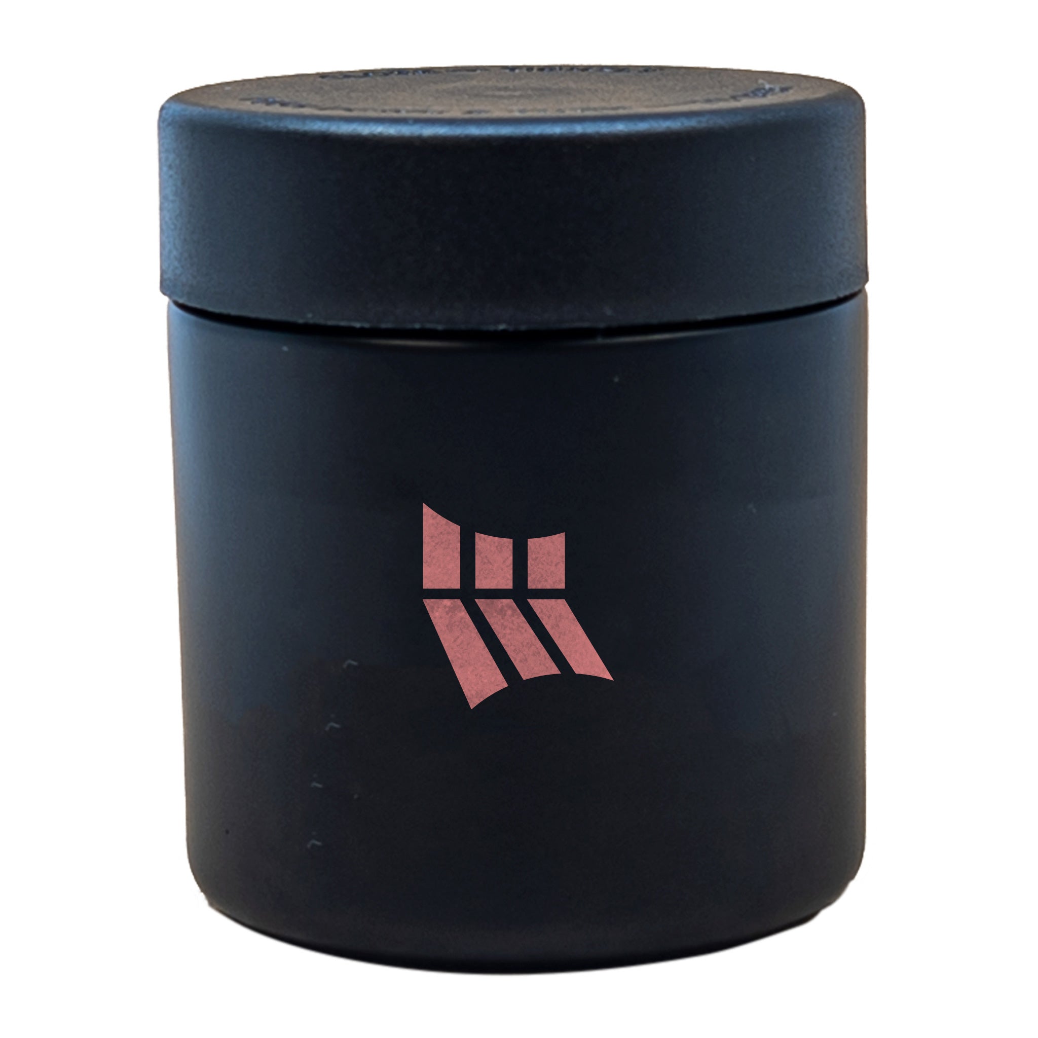 3 Oz. Black Glass Jar  Imprinted with Logo (Q261822)