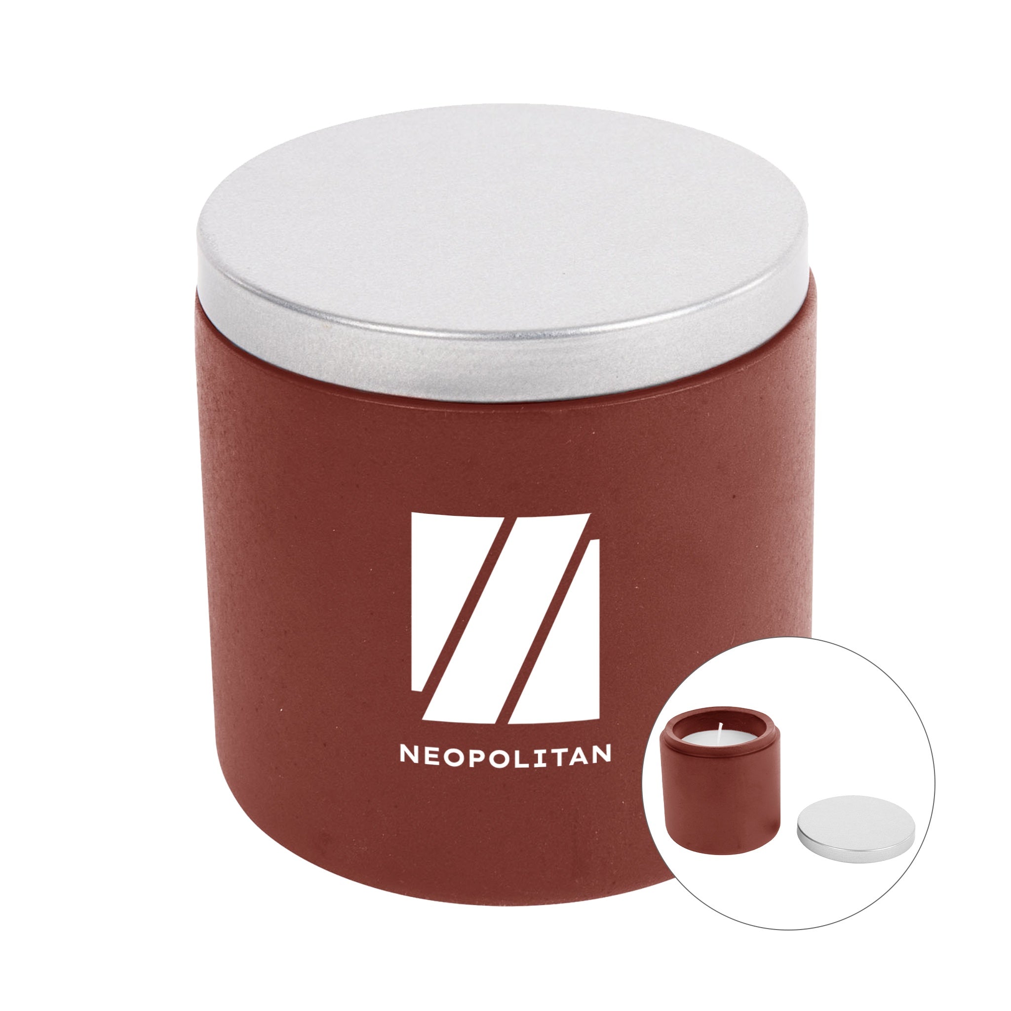 Cali Clay Cement Candle  Imprinted with Logo (Q261922)