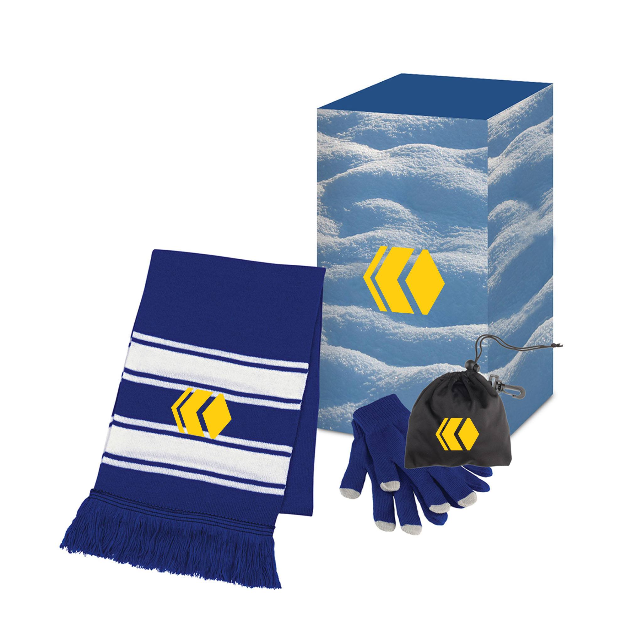 Winter Combo Set With Custom Box  Imprinted with Logo (Q262611)