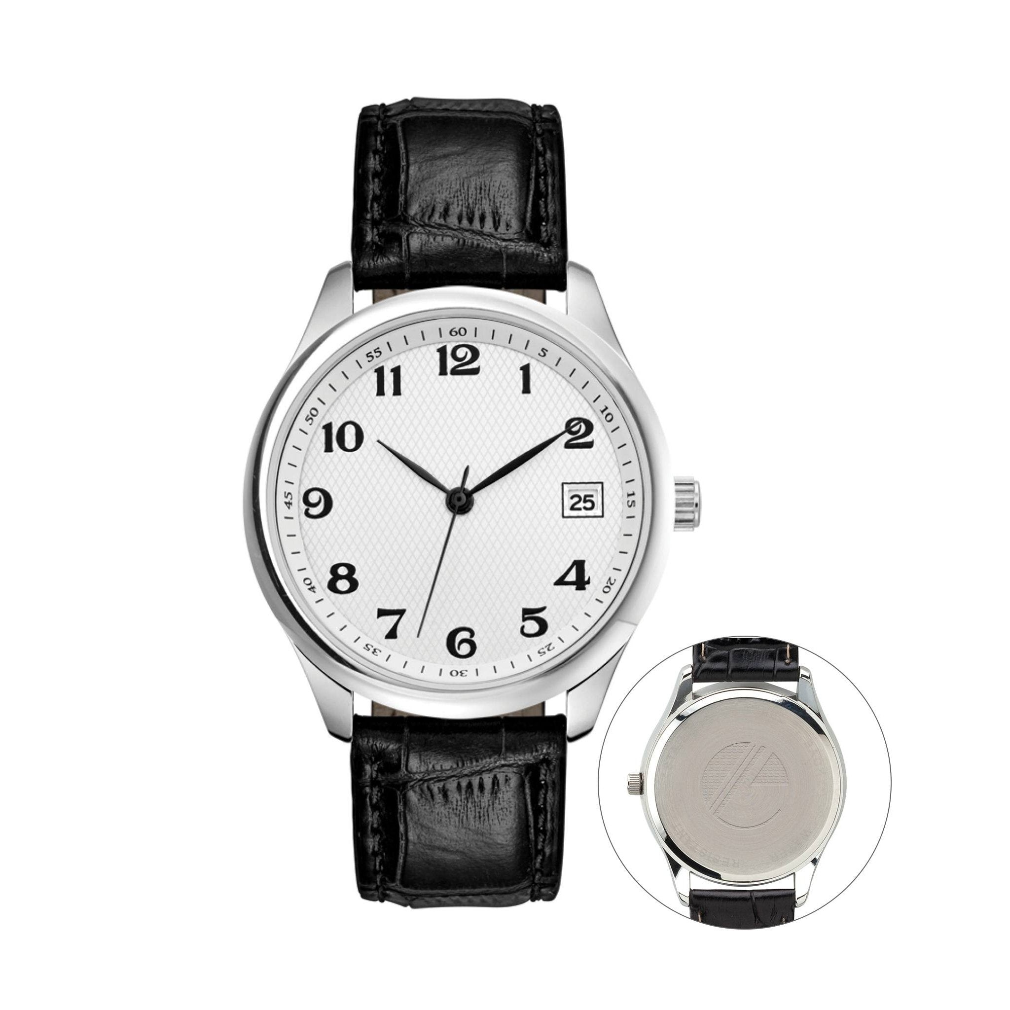 Classic Style Unisex Dress Watch With Date Display  Imprinted with Logo (Q263222)