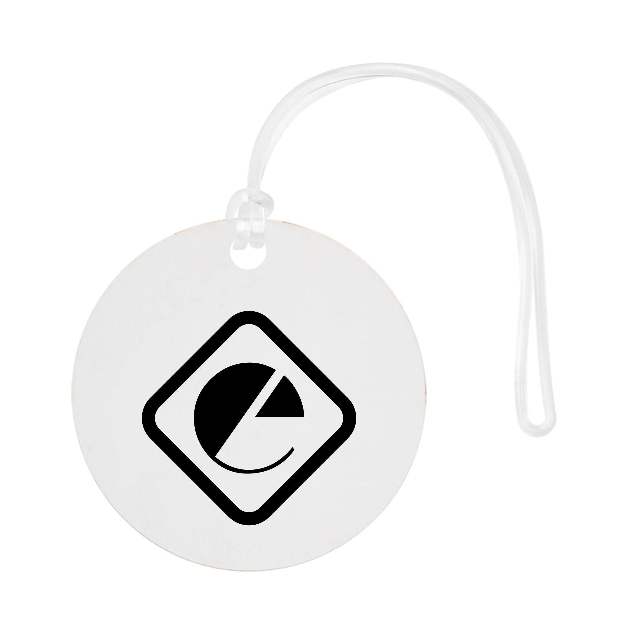 Acrylic Bag Tag - Custom Shapes 4 Inch  Imprinted with Logo (Q265122)