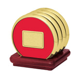 Four Coasters With Solid Cherry Stand (Q266622)