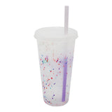 26 Oz. Mood™ Rainbow Confetti Tumbler With Lid And Straw - FC (Q267022)