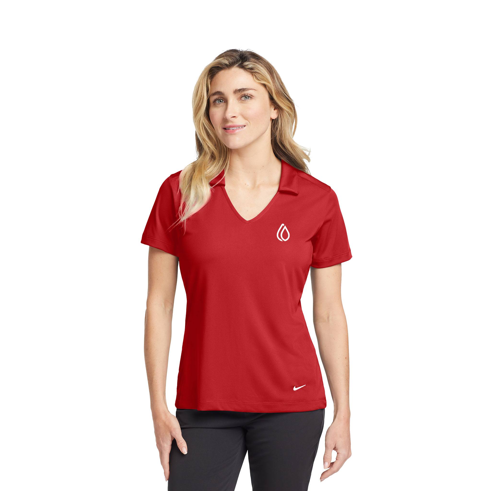 Nike Ladies Dri-FIT Vertical Mesh Polo  Imprinted with Logo (Q267922)