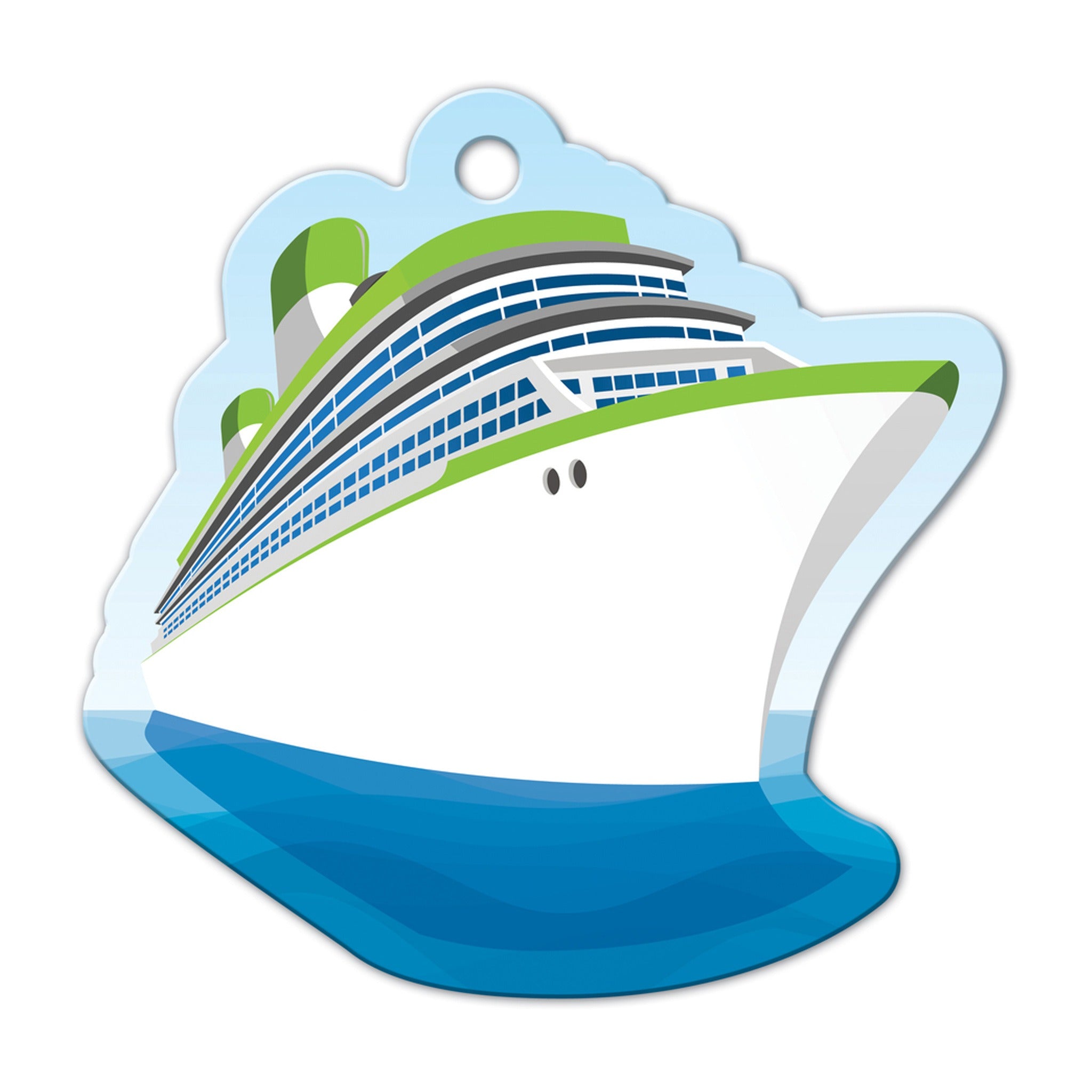 Cruise Ship Shaped Luggage Tag (Q269322)