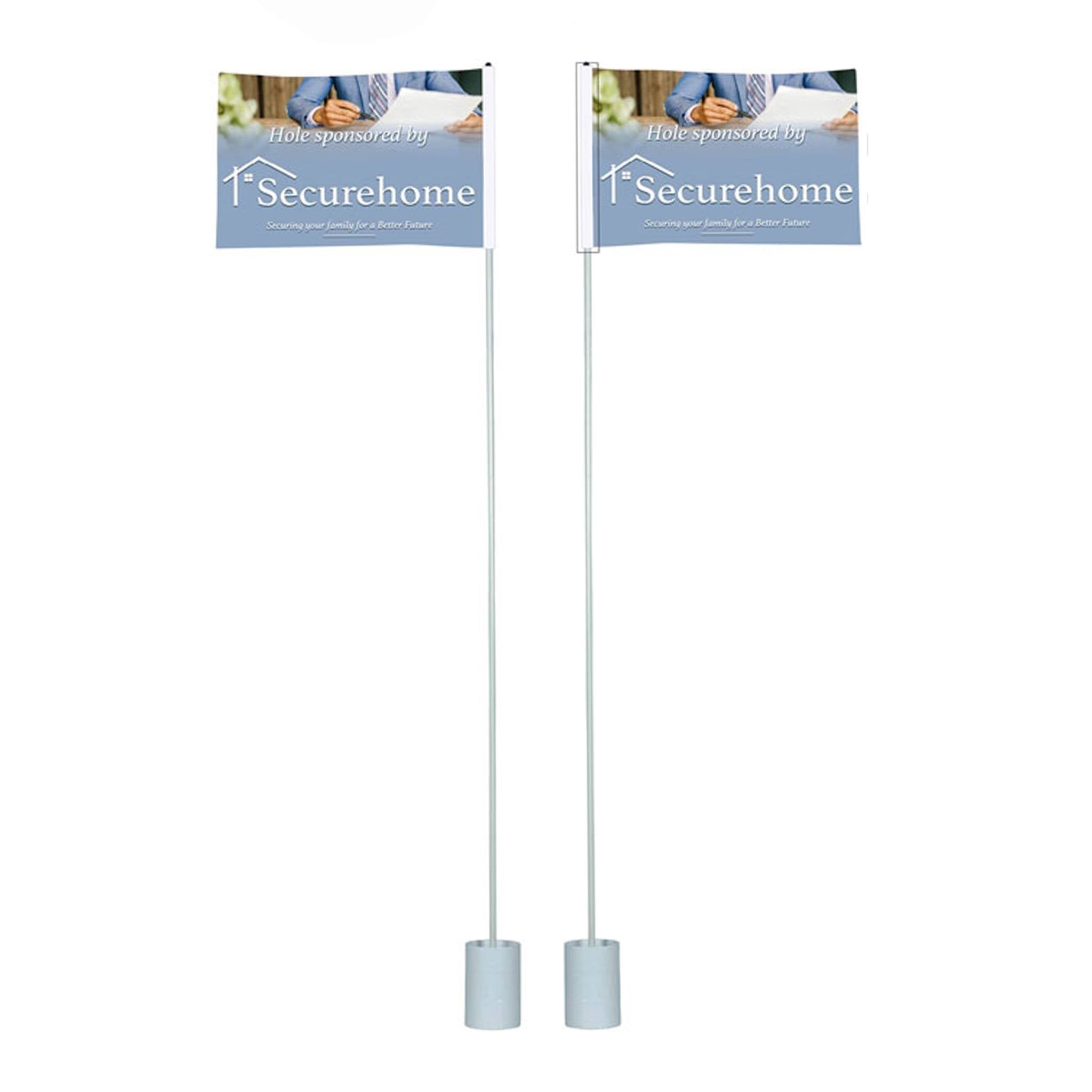 DisplaySplash Golf Flag - Double Sided  Imprinted with Logo (Q271722)