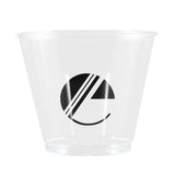 5 Oz. Clear Hard Plastic Rocks Cup  with Logo (Q272211)