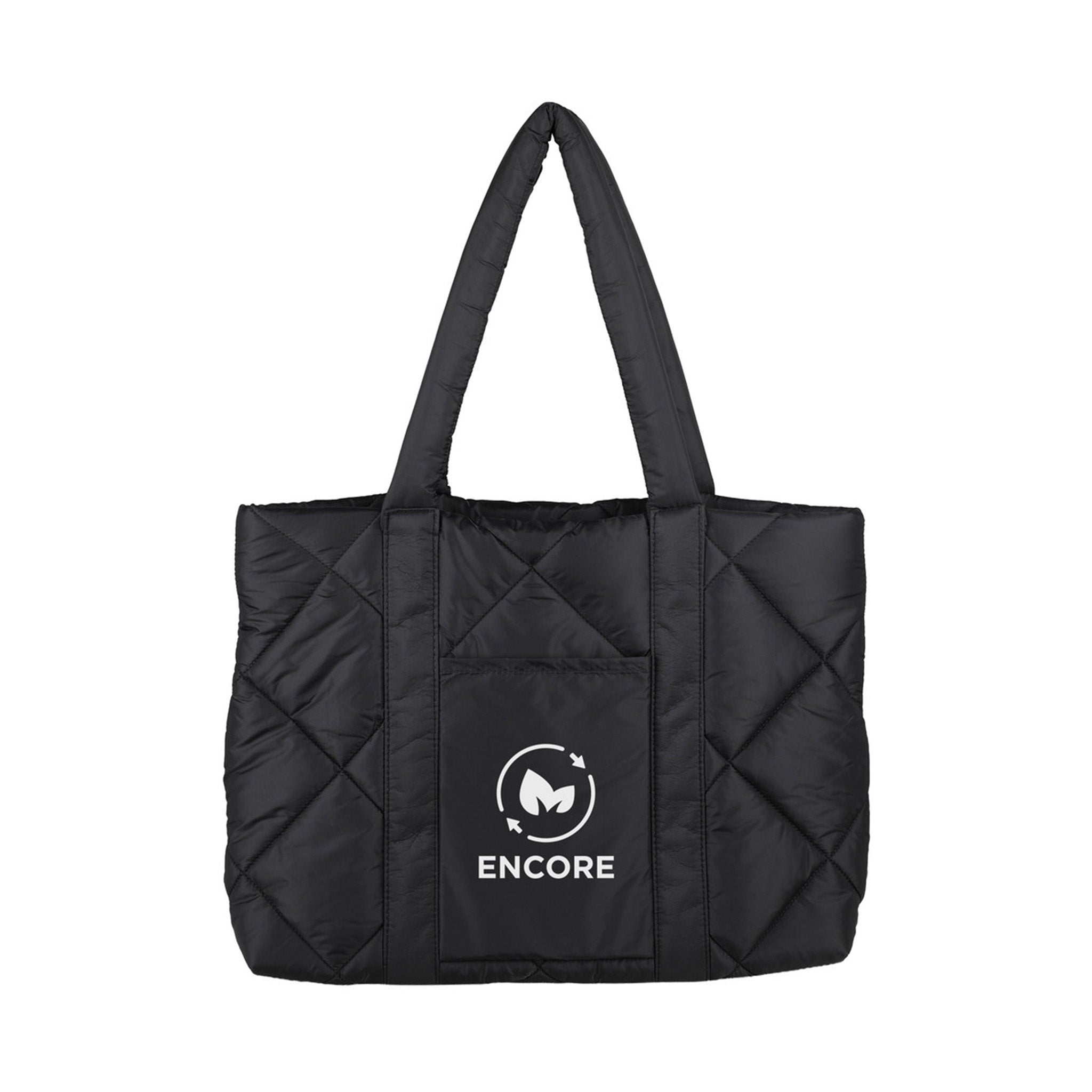 Quilted Puffer Nylon Tote  Imprinted with Logo (Q272632)