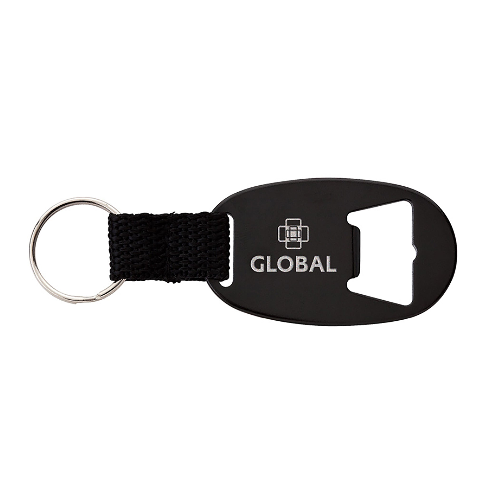 Aluminum Bottle Opener Key Chain  Imprinted with Logo (Q273311)