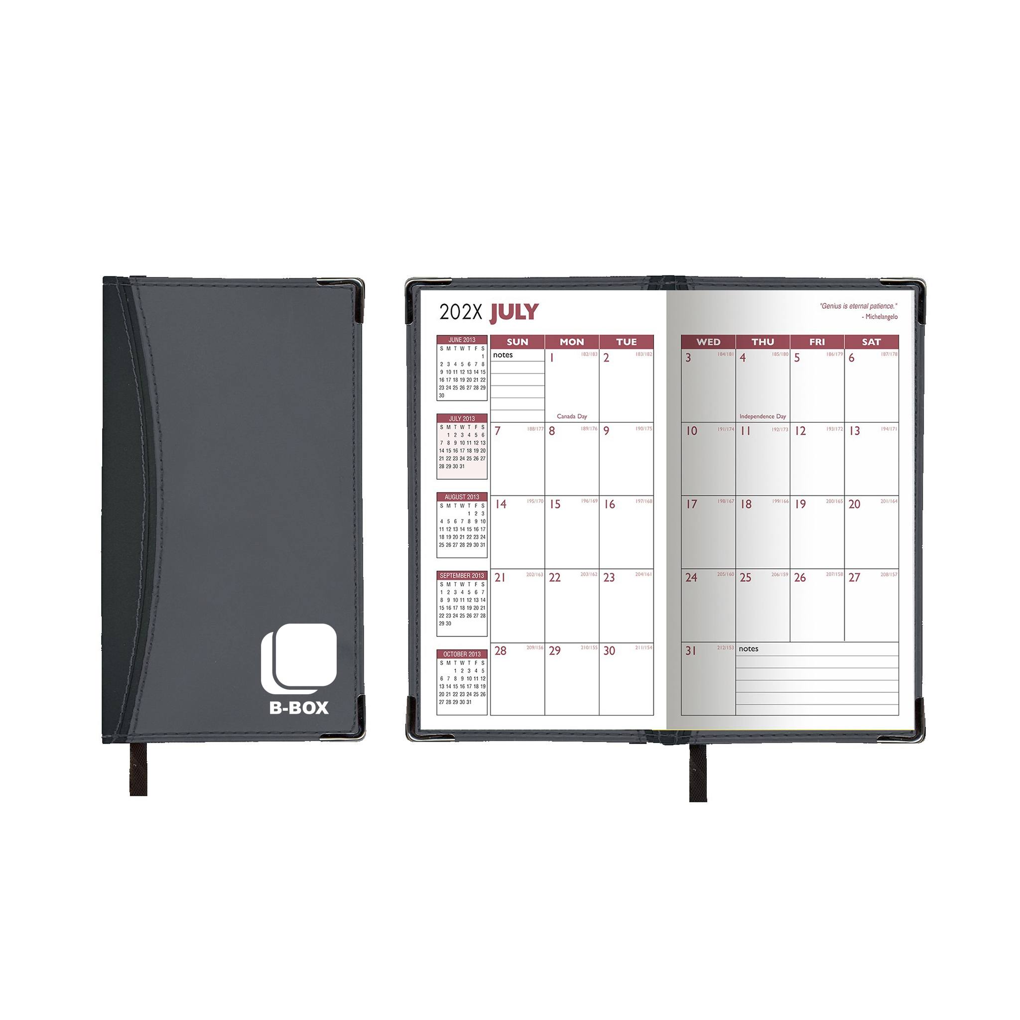 Academic Ascot 2 Tone Vinyl Soft Cover Planner  Imprinted with Logo (Q278222)