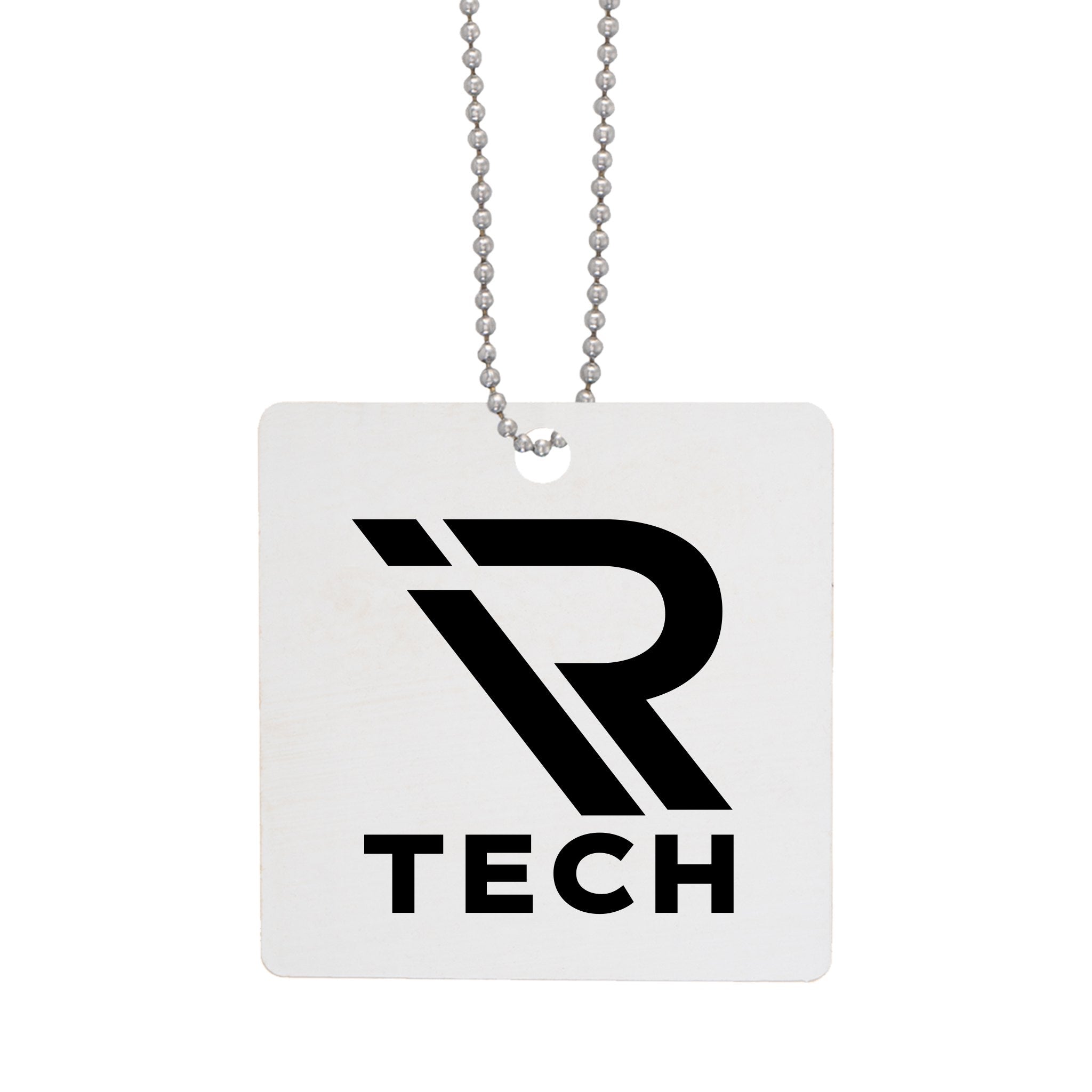 Acrylic Charm With Chain - Square  Imprinted with Logo (Q281122)