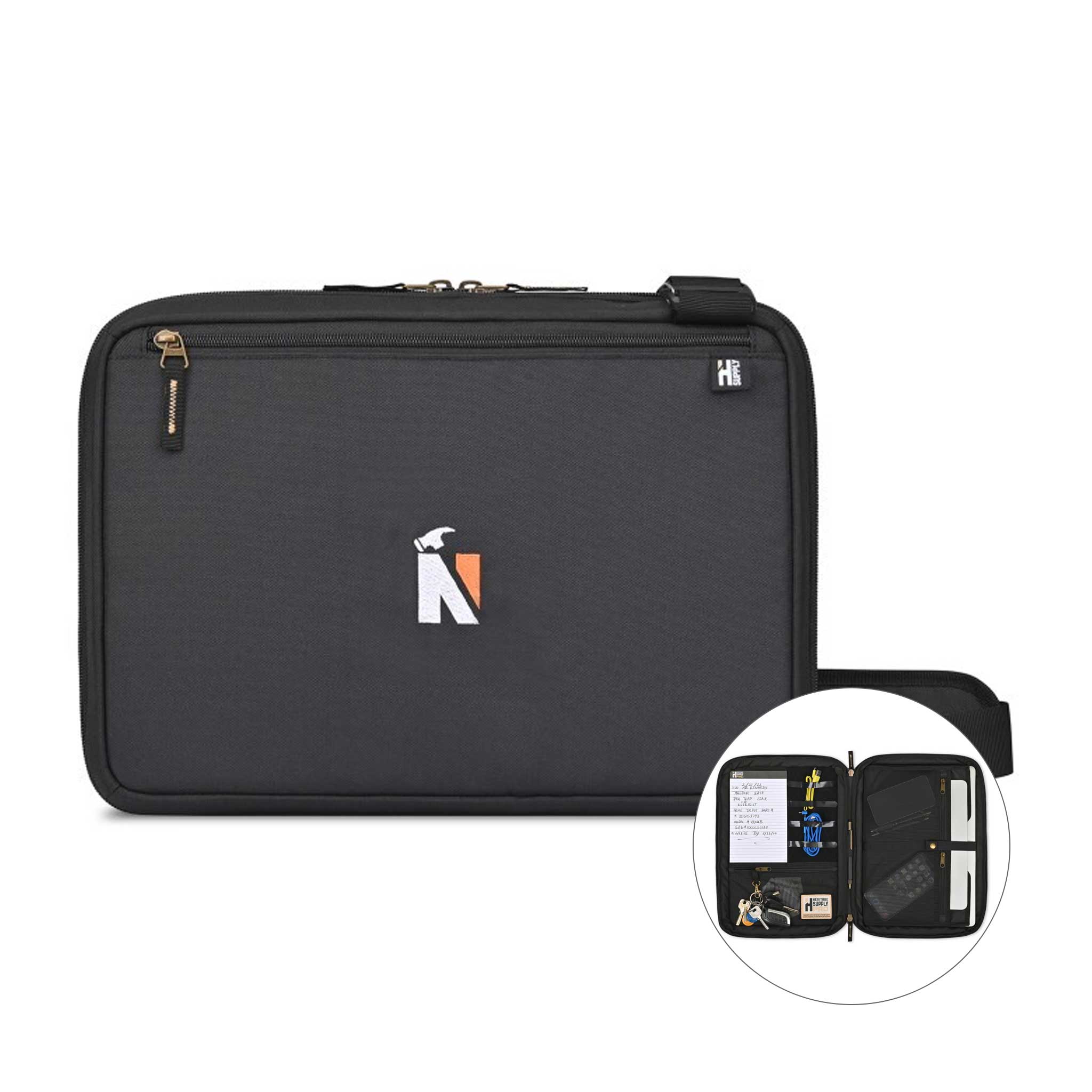 Heritage Supply Pro Padfolio & Construction Pen Set - Black (Q282022)