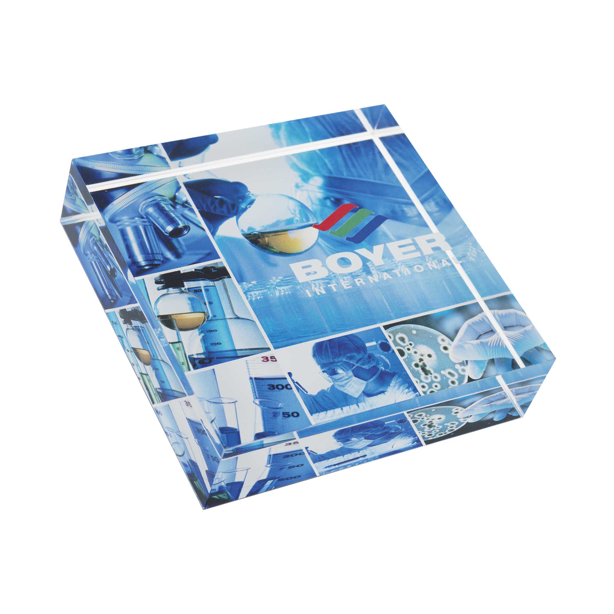 JAFFA® Square Acrylic Paperweight  Imprinted with Logo (Q282332)