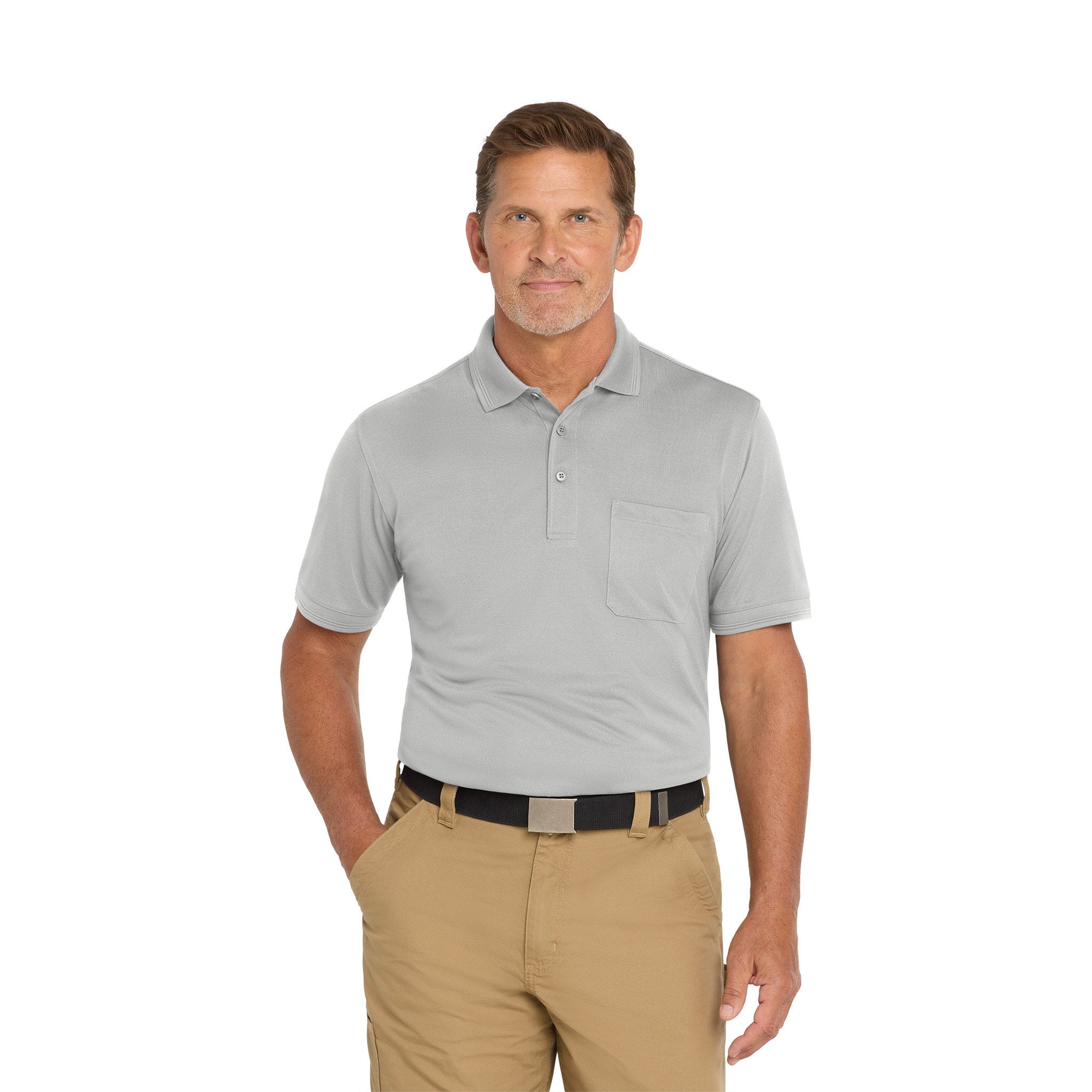 CornerStone® Industrial Snag-Proof Pique Pocket Polo  Imprinted with Logo (Q283332)