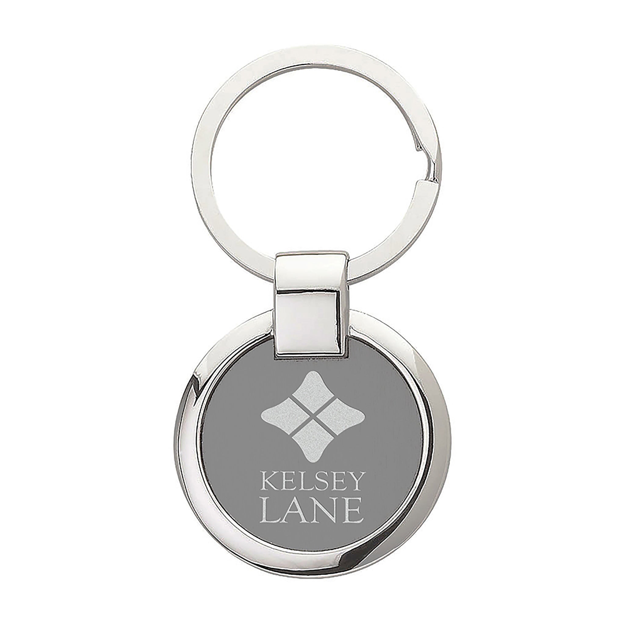 Aluminum Round Keyring with Split Ring  Imprinted with Logo (Q284311)