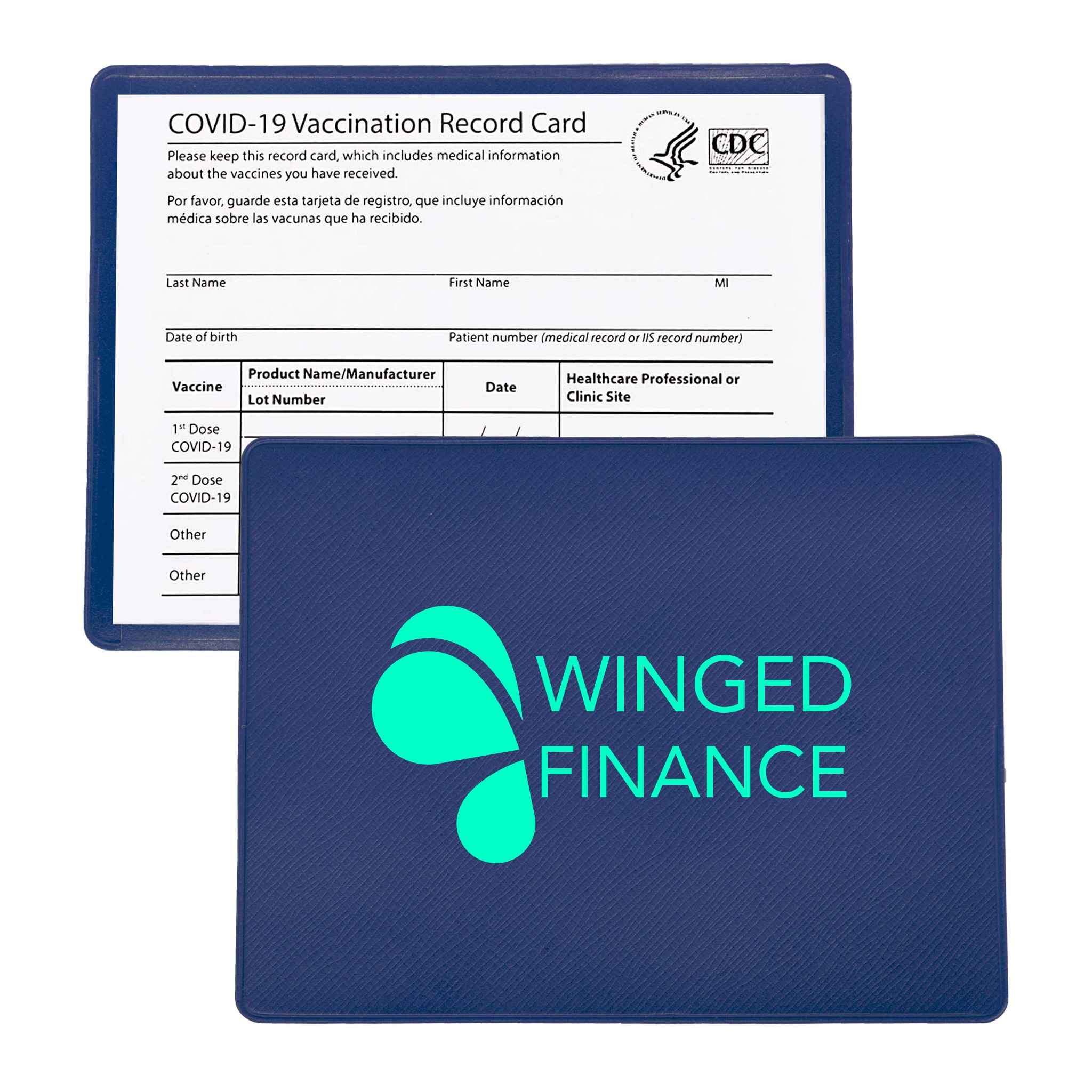 Plastic Vaccine Card Holder  Imprinted with Logo (Q285322)