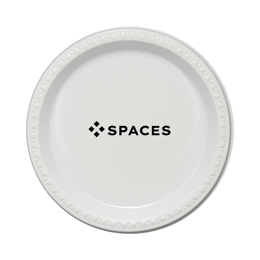 9 Inch White Plastic Plates (Q286011)