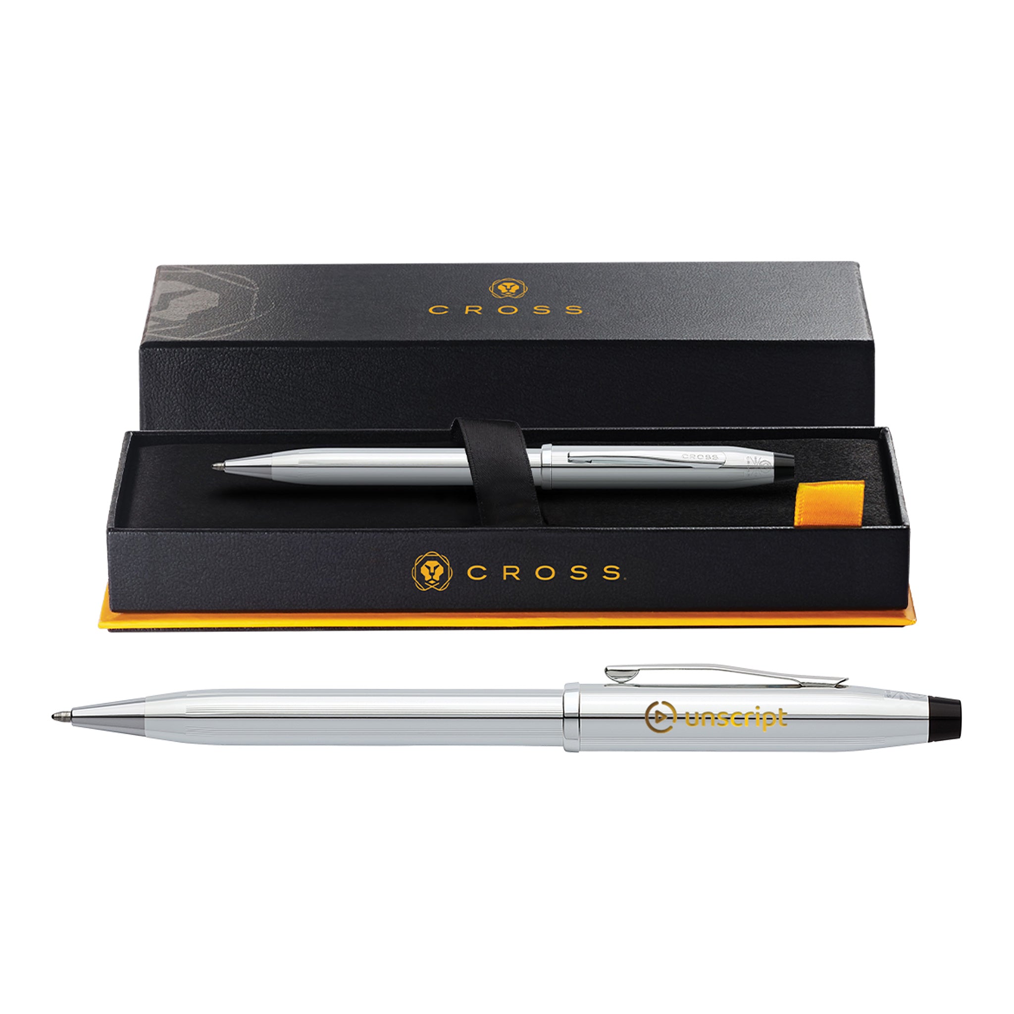 Cross® Century II Lustrous Chrome Pen - Laser Engrave  Imprinted with Logo (Q286022)