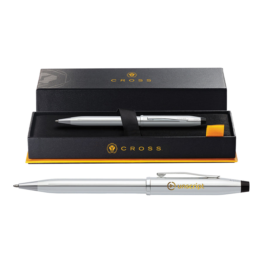 Cross® Century II Lustrous Chrome Pen - Laser Engrave (Q286022)